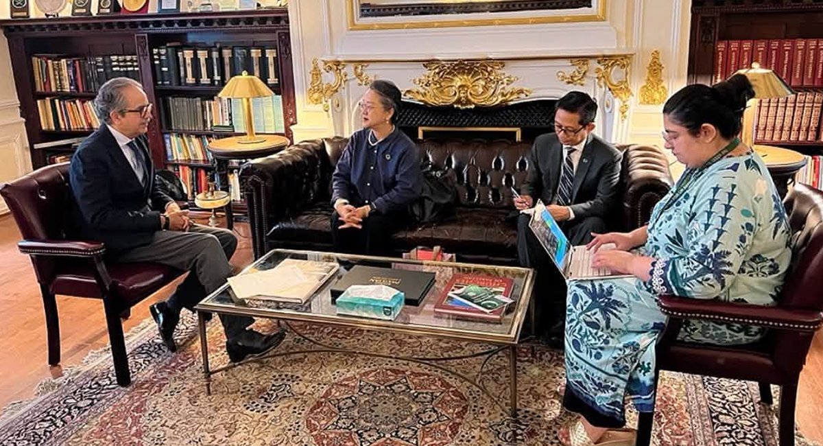 Ambassador Asim Iftikhar Ahmad meeting with UN Under-Secretary-General Armida Salsiah Alisjahbana